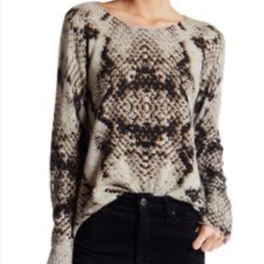 Zadig & Voltaire Python Print Cashmere Sweater. E… - image 1